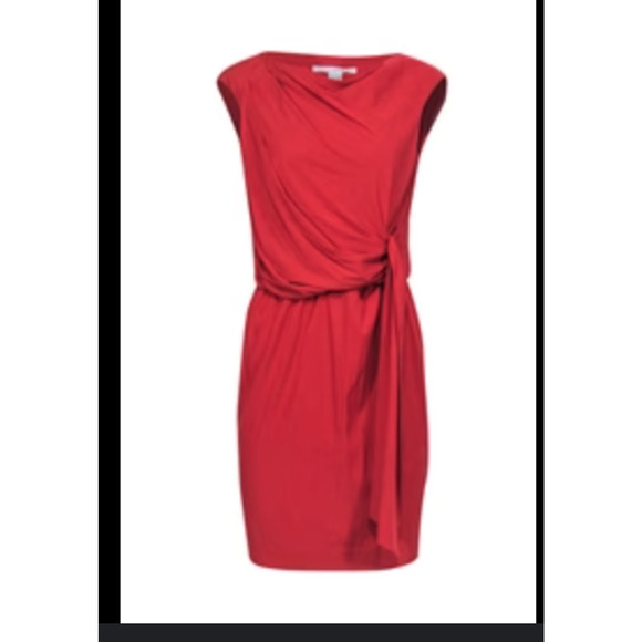 Diane von Furstenberg - Sienna‎ Faux Wrap Shift Dress w/ Sash Sz 4 - Picture 1 of 7